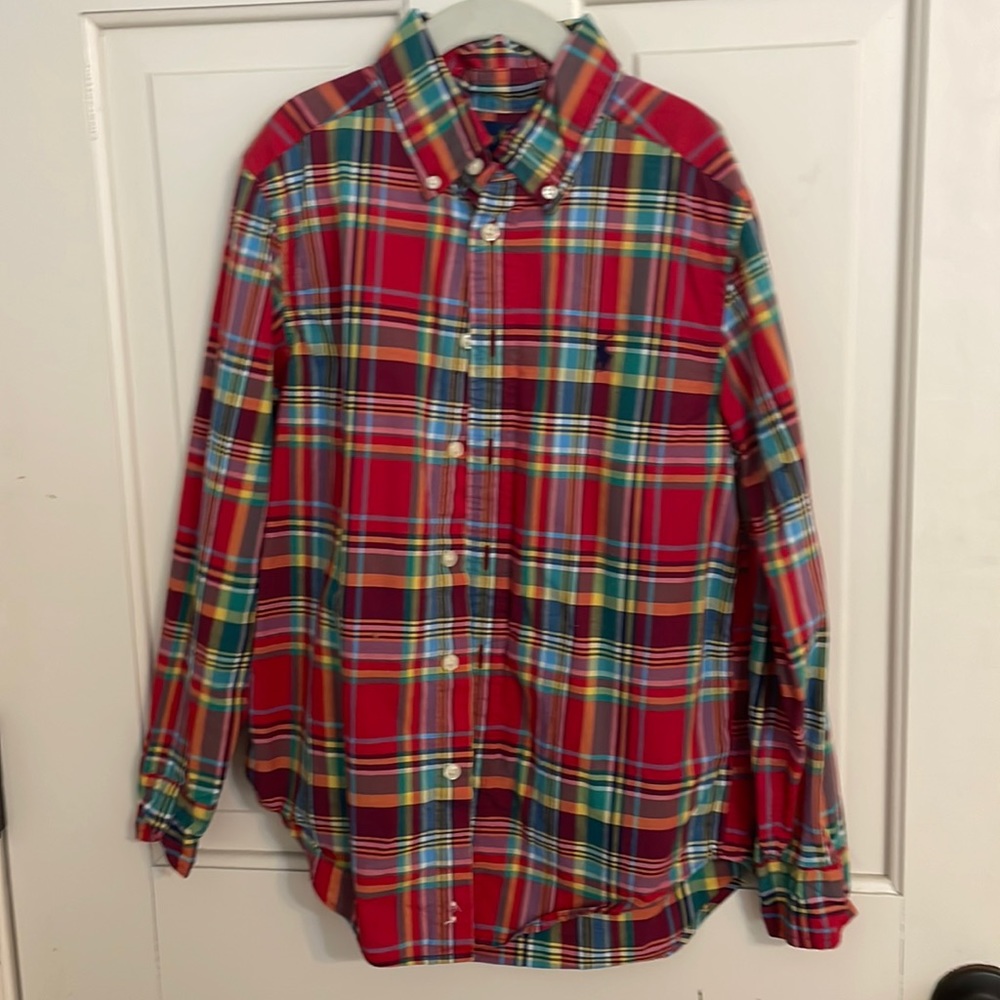 Ralph Lauren Boys Plaid Button Down Shirt